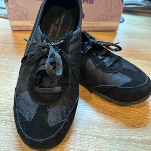 Skechers Size 11 Wide Fit Black Sneakers Air-Cooled Memory Foam Comfy Slip On